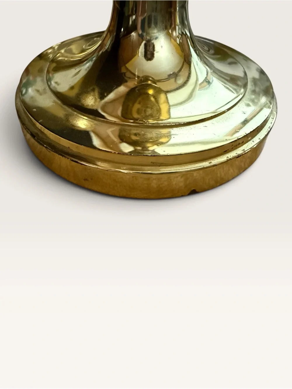 Vintage Solid Brass Candlestick Holders Classic Turned & Ringed Stem Design